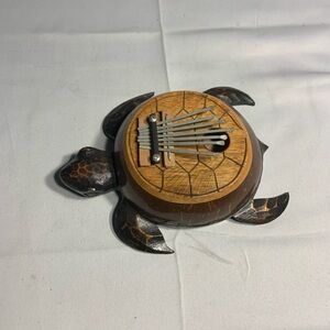 Wooden Turtle Kalimba Thumb Piano - Brown